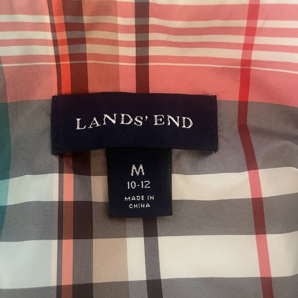 Land's End Mint Green Trench Coat with Front Buttons and Pockets, Size Medium - Picture 4 of 7